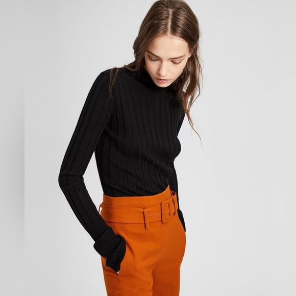 Theory Pants - Theory belted high waisted orange cigarette trousers